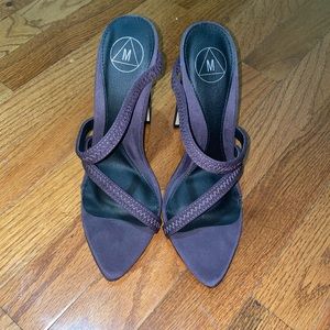 Missguided grey mule heels